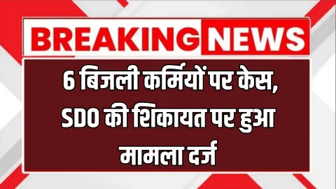 Haryana News : फोरमेन, लाइनमैन समेत 6 बिजली कर्मियों पर केस, SDO की शिकायत पर हुआ मामला दर्ज, जानिए कारण
