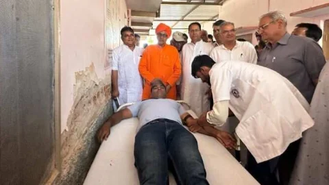 नेता प्रतिपक्ष राठौड़ के जन्म दिवस पर बलारां भाजपा की ओर से रक्तदान शिविर आयोजित