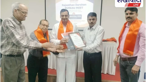 धर्मपाल गाँधी का जयपुर में सम्मान, पुस्तकें भी हुईं प्रस्तुत