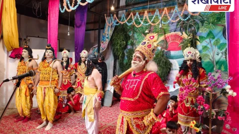 Churu News: रतनगढ़ रेलवे रामलीला में बाली वध लीला ने मोहा मन