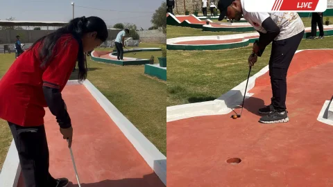 जेजेटी यूनिवर्सिटी झुंझुनू में मिनी गोल्फ टूर्नामेंट के रोमांचक मुकाबले