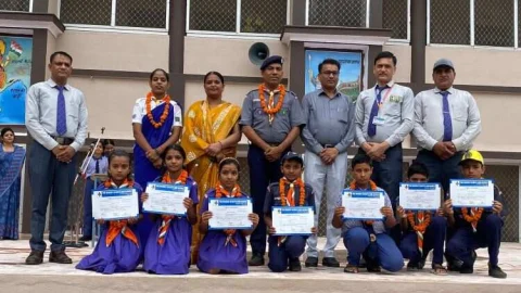 राष्ट्रीय कब बुलबुल महोत्सव बिहार से लौटने पर ज्योति विद्यापीठ स्कूल में हुआ स्वागत