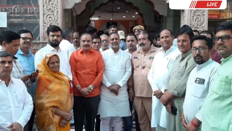 ऊर्जा विभाग राज्य मंत्री हीरालाल नागर ने सालासर बालाजी मंदिर में किए दर्शन