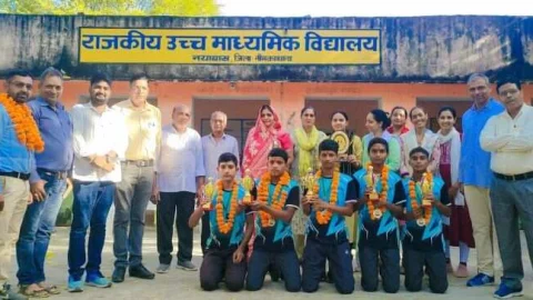 68 वीं राज्य स्तरीय खो-खो खेल प्रतियोगिता में नीम का थाना जिला टीम रही उप विजेता