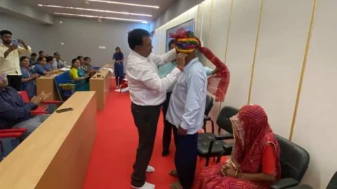 ज्योति विद्यापीठ स्कूल में सेवानिवृत्ति समारोह का आयोजन