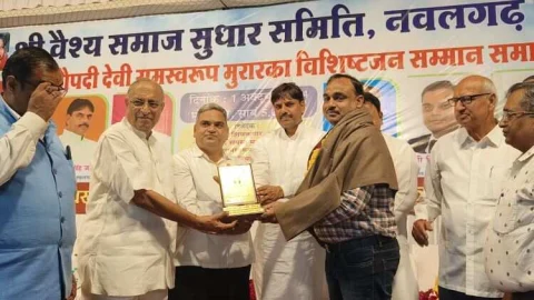 सहकारिता एवं नागरिक उद्यान राज्यमंत्री (स्वतंत्र प्रभार) गौतम कुमार दक का नवलगढ़ दौरा