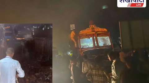 Sikar News: पटाखे की चिंगारी से ट्रक में आग, बड़ा हादसा टला