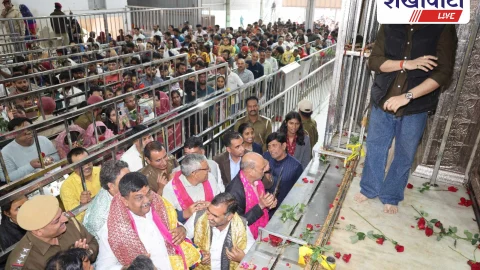 खाटूधाम पहुंचे मंत्री संजय शर्मा, बाबा श्याम के किए दर्शन