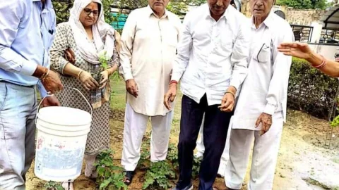 हरियाणा सरकार के मंत्री डा.अभे सिंह यादव ने झुंझुनू में किया पौधरोपण