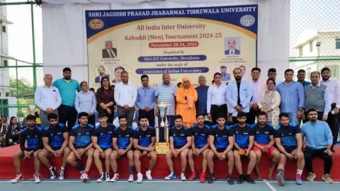 श्री जेजेटी यूनिवर्सिटी, झुंझुनू ने कबड्डी में लहराया जीत का परचम