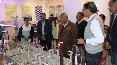 उच्च न्यायालय के पूर्व न्यायाधीश ने किया SMTI कैम्पस का अवलोकन