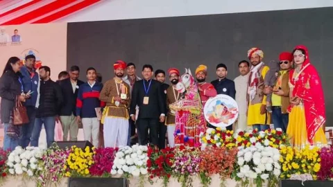 सामूहिक नृत्य में राज्य स्तर पर तृतीय स्थान प्राप्त किया