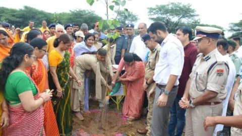 हरियाली तीज के अवसर पर जिला प्रशासन एवं स्वयंसेवी संस्थाओं ने जिले में एक साथ लगाएं लाखो पौधे