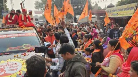 समरस सनातन यात्रा के लक्ष्मणगढ़ पहुंचने पर हुआ भव्य स्वागत