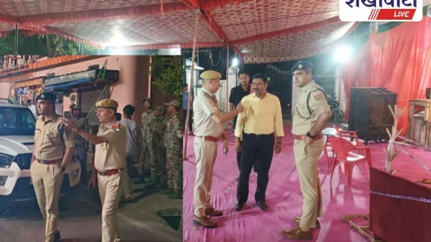 Jhunjhunu News: नवरात्र स्थापना पर झुंझुनूं एसपी का नगर भ्रमण, सुरक्षा पुख्ता