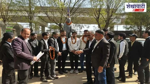 चूरू में कांग्रेस के नव नियुक्त पदाधिकारियों का सम्मान