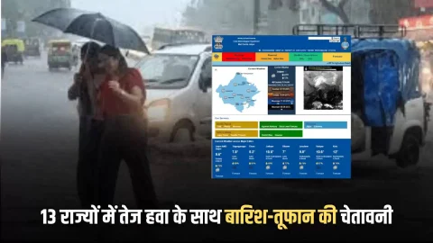 Kal Ka Mousam अगले 12 घंटे में 13 राज्यों में तेज हवा के साथ बारिश-तूफान की चेतावनी, देखें IMD का अलर्ट