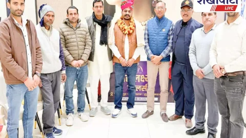 चिड़ावा में तेजाजी मंदिर हेतु 1.11 लाख दान पर श्रवण भालोठिया का स्वागत