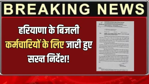 Haryana : हरियाणा के बिजली कर्मचारियों के लिए जारी हुए सख्त निर्देश! ये गलती करने पर अब होगी कार्रवाई