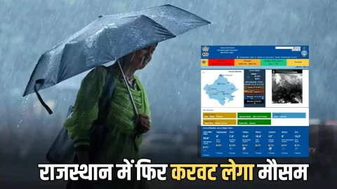 Rajasthan Weather Update :राजस्थान में फिर करवट लेगा मौसम, बारिश और ओले गिरने का अलर्ट, शीतलहर से छूटेगी कंपकंपी